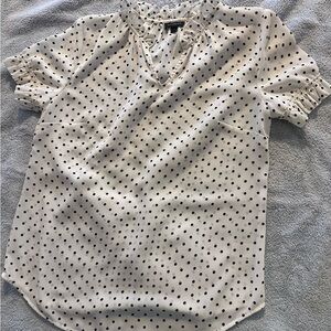 Talbots Polka Dot Blouse very elegant Size Small